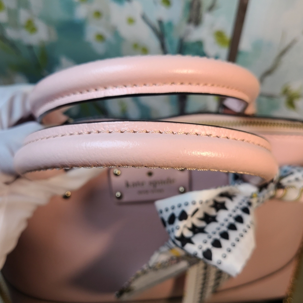 💖Kate Spade Wellesley Rachelle Large Light Pink Pebble Leather Satchel, EUC - Picture 8 of 17